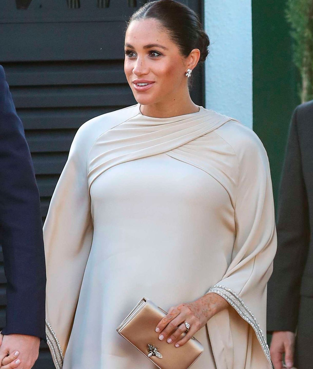 Meghan Markle w kremowej kreacji