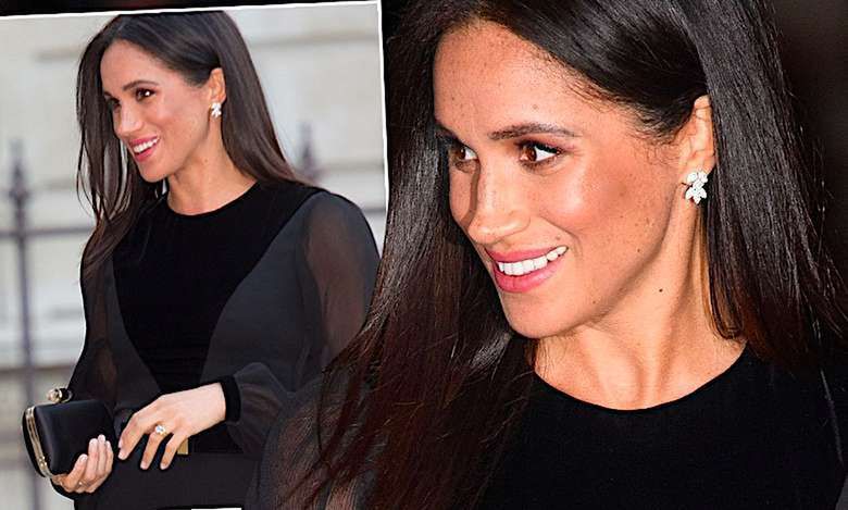 Meghan Markle w czarnej sukience Givenchy