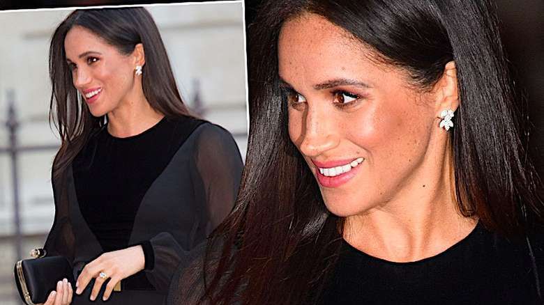 Meghan Markle w czarnej sukience Givenchy