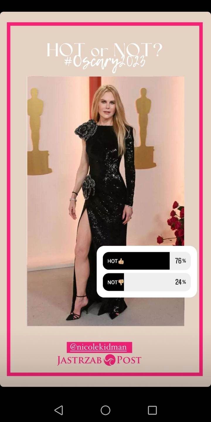 Nicole Kidman (76 proc. na "hot")