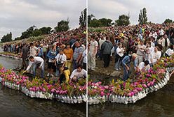 Uwili wianek i wrzucili go do falującej Wisły