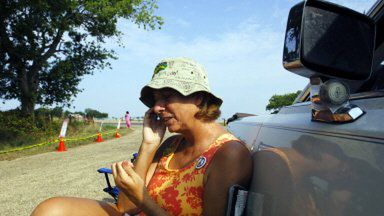 Cindy Sheehan przed ranczem Busha