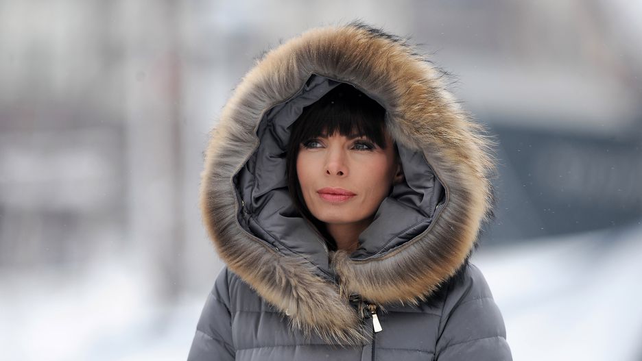 Agnieszka Dygant w camelowych botkach