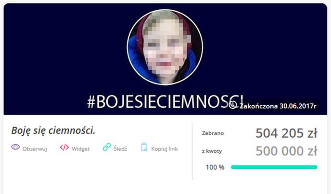 Oszukańcza akcja #bojesieciemnosci. Antoś istnieje, ale jest zdrowy