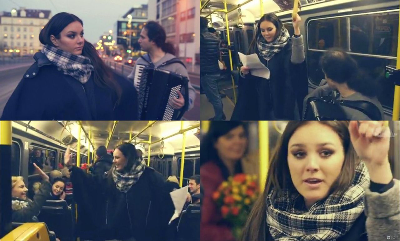 Ewa Farna zaskoczyła pasażerów tramwaju. Weszła do niego z akordeonem i... zaśpiewała wielki hit