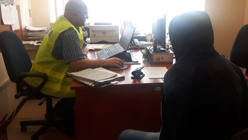 Podejrzany podczas przesłuchania