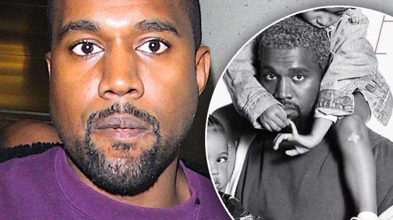 Kanye West z dziećmi sesja