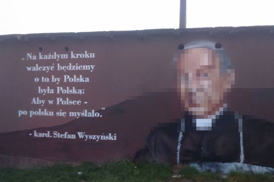 Wyszyński jak De Niro i Radziwiłł. Mural prymasa w Koninie wywołał burzę