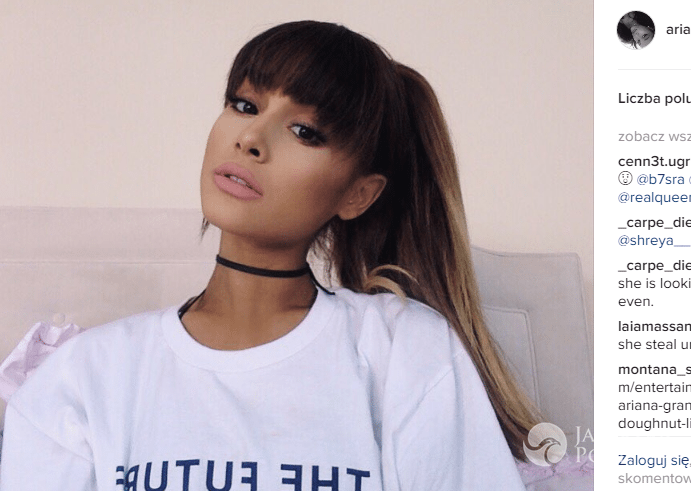 Ariana Grande z grzywką