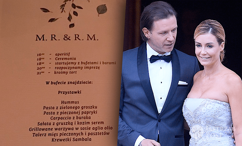 Co podano gościom do jedzenia na ślubie Małgorzaty Rozenek i Radosława Majdana? Znamy całe menu!