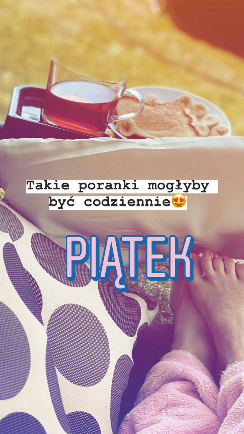 Roksana Węgiel i jej brat zjedli śniadanie na świeżym powietrzu