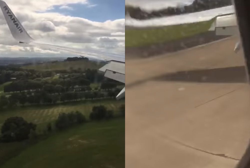 Samolot Ryanair "grzmotnął" o pas. Braw po lądowaniu nie było