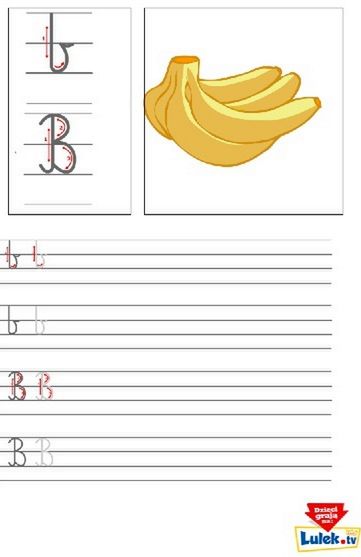 Poznaj litery - banany