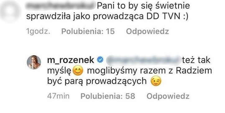 Małgorzata Rozenek odpowiada fance