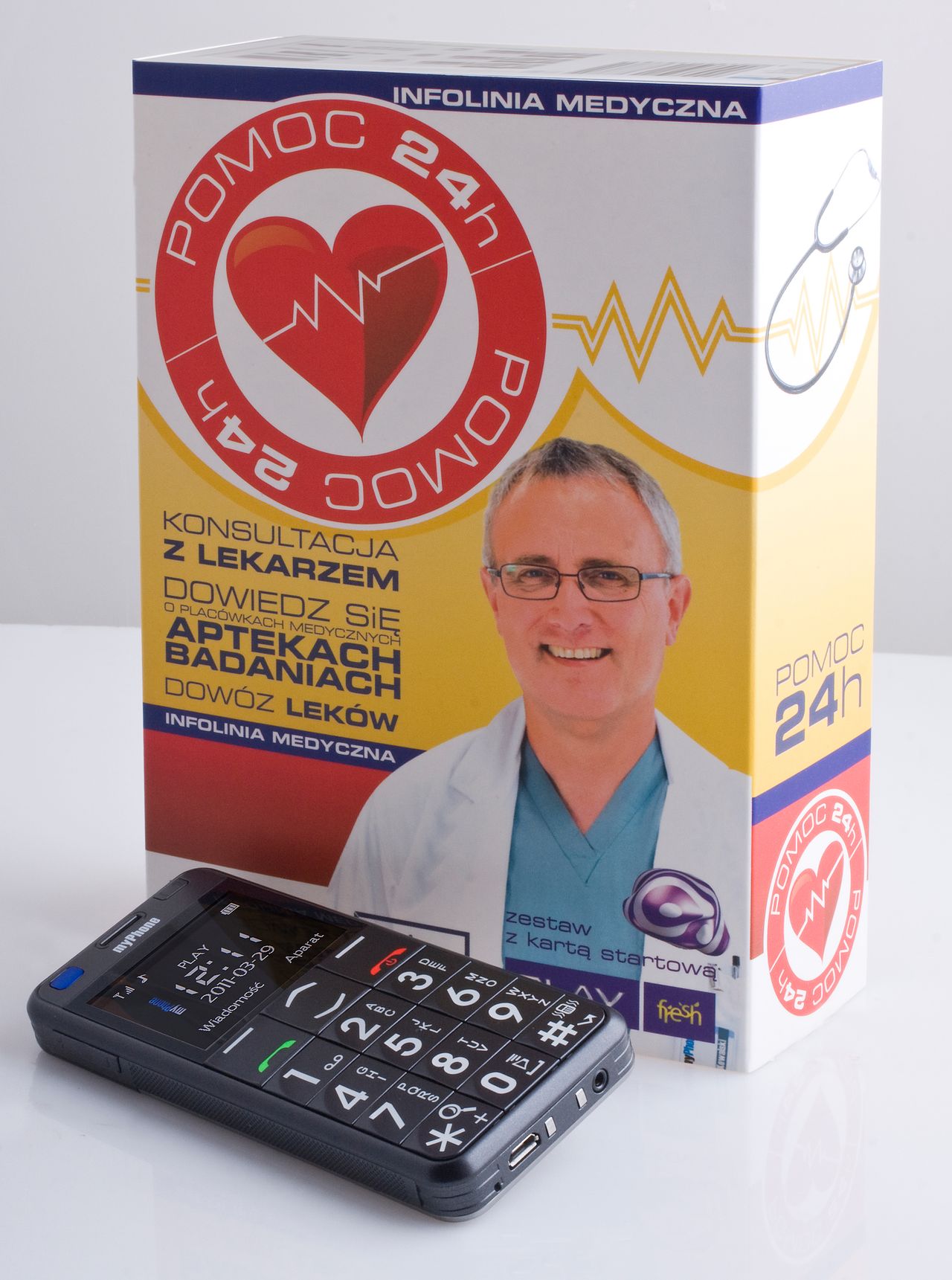 Telefon z dostępem do pomocy lekarskiej od myPhone