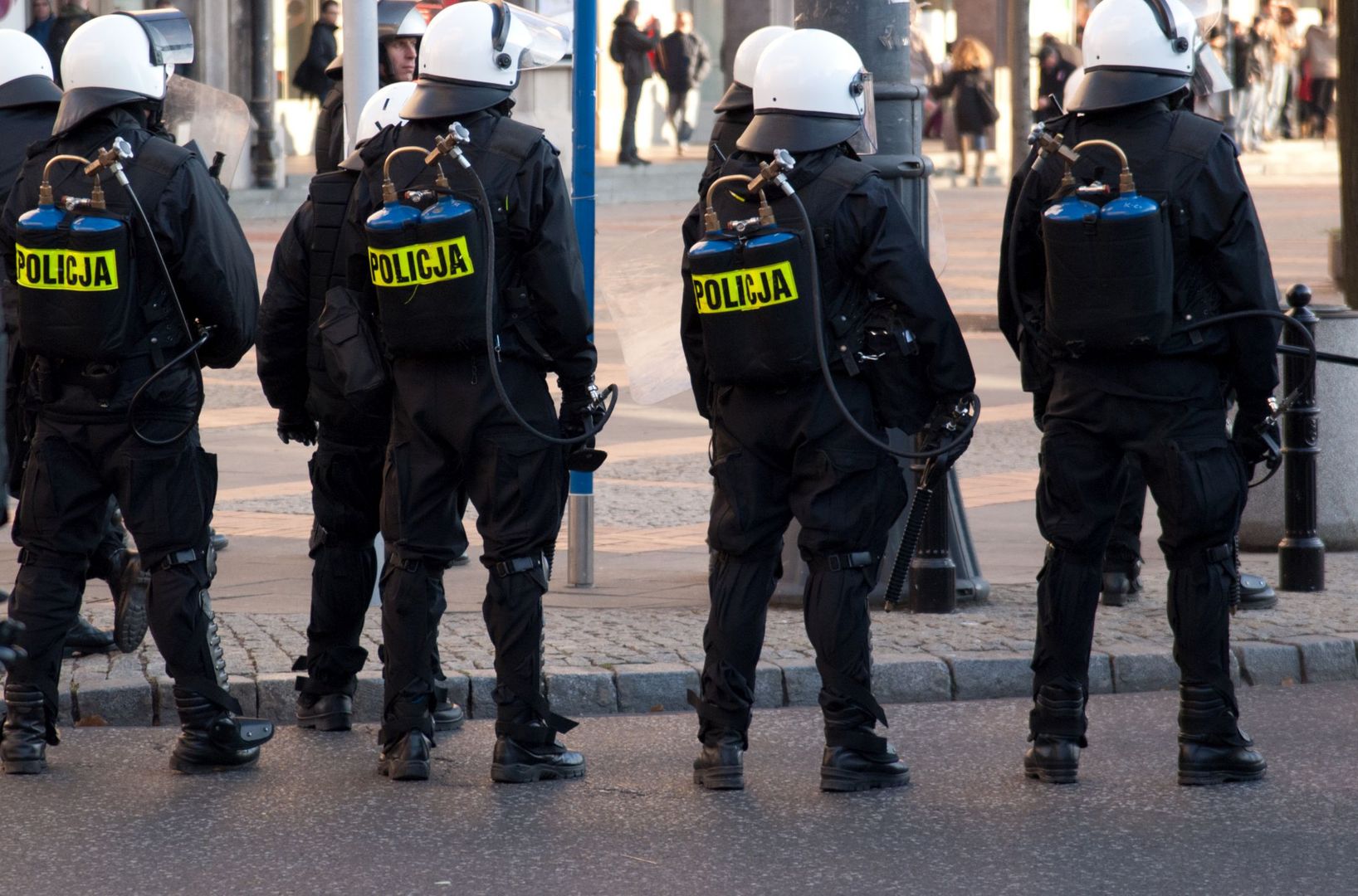 Pod koniec marszu kontrdemonstranci blokowali marsz kaskadowo