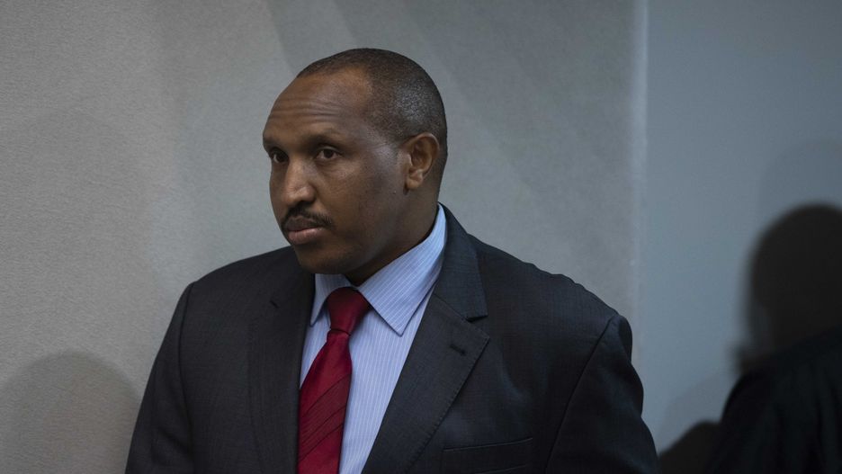 Bosco Ntaganda na sali Międzynarodowego Trybunału Karnego w Hadze