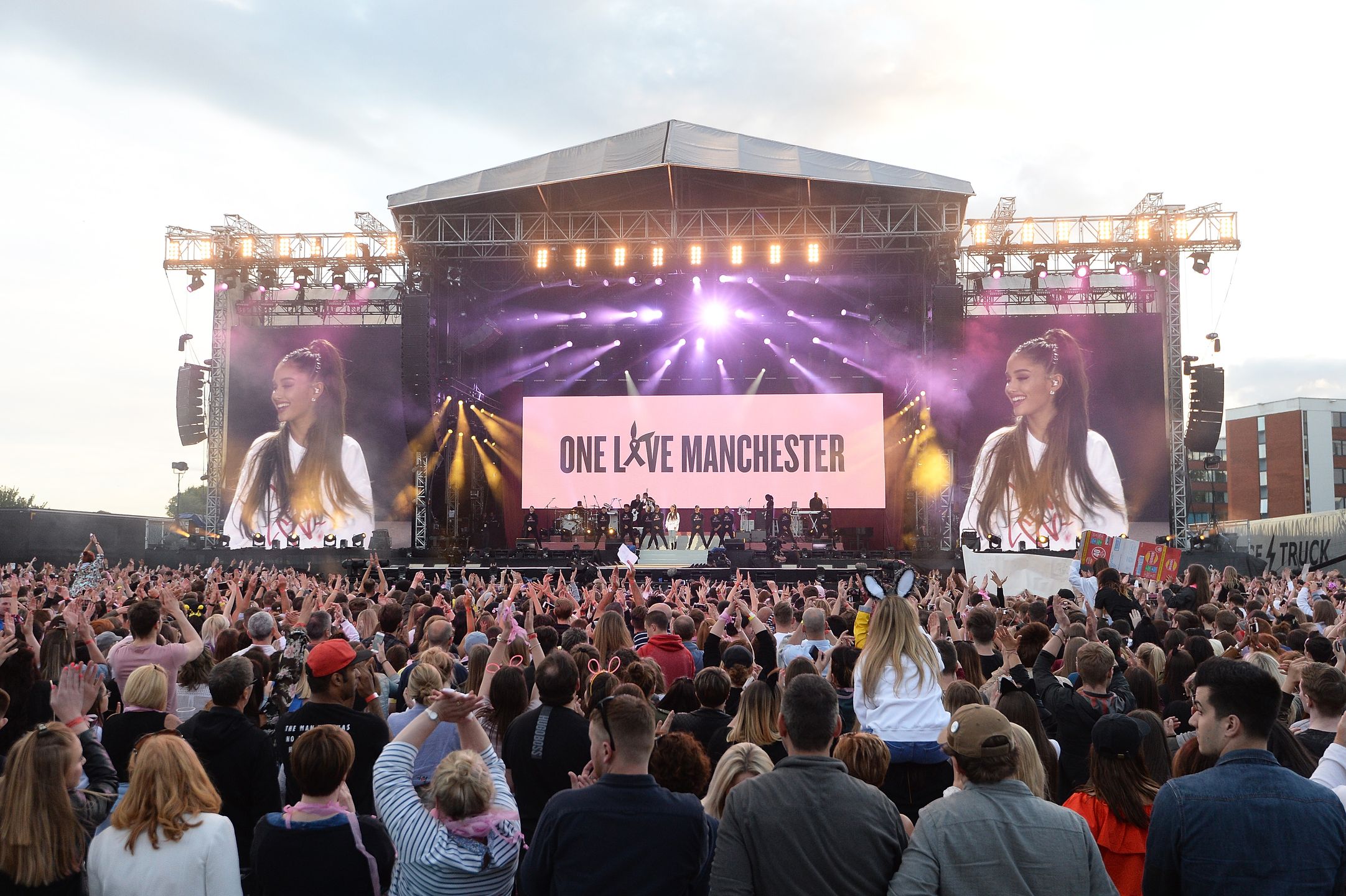 MANCHESTER, ENGLAND - JUNE 04:  NO SALES, free for editorial use. In this handout provided by 'One Love Manchester' benefit concert xxxx performs on stage on June 4, 2017 in Manchester, England. Donate at www.redcross.org.uk/love  (Photo by Getty Images/Dave Hogan for One Love Manchester) 