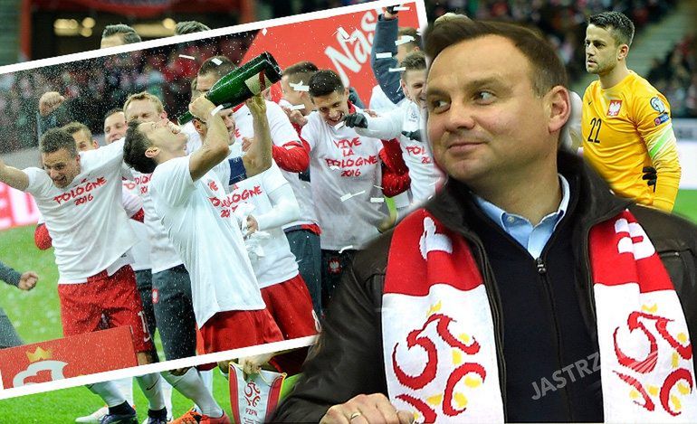 Andrzej Duda świętował zwycięstwo z polską reprezentacją w szatni [wideo]