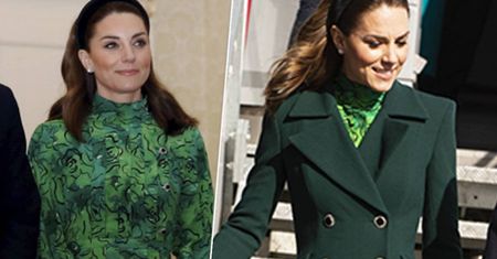 Księżna Kate, cała w zieleni, zdobyła serca Irlandczyków. Jaką ona ma szczupłą talię!