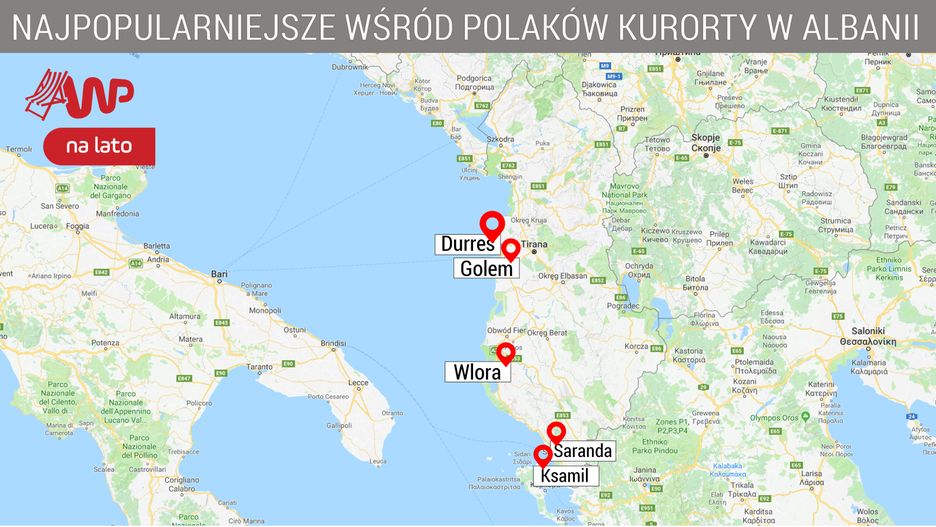 Albania jest w pierwszej dziesiątce najczęściej wybieranych kierunków przez Polaków