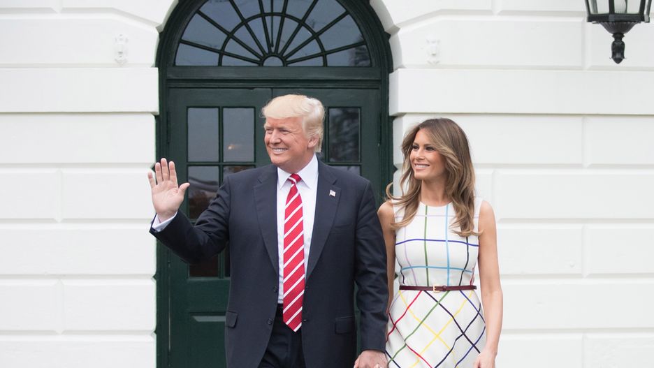 Prezydent USA Donald Trump i Pierwsza Dama Melania Trump.