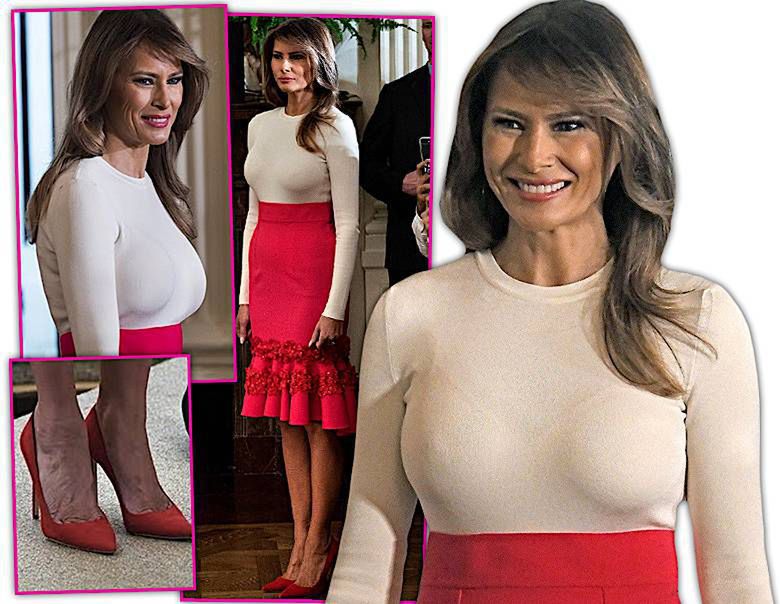 Pierwsza (i jedyna) modowa wpadka Pierwszej Damy USA. Kreacja: Carolina Herrera