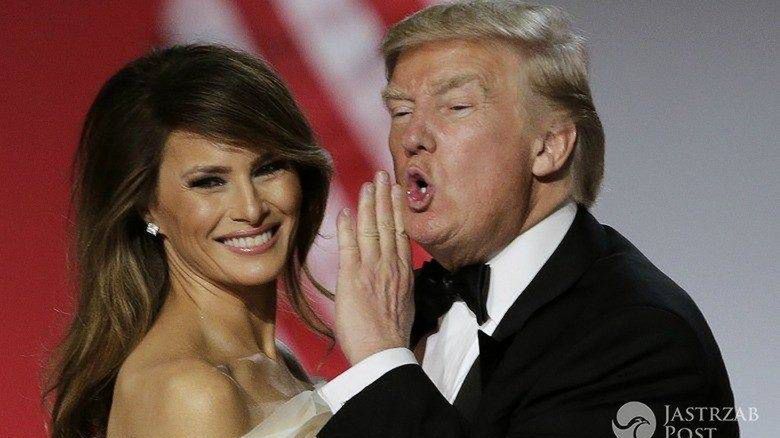 Donald Trump i Melania Trump podczas pierwszego tańca po zaprzysiężeniu
