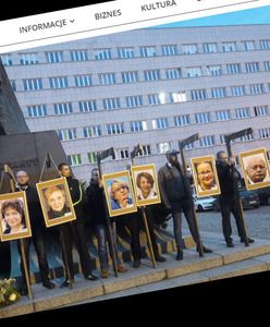 Katowice: narodowcy ustawili szubienice. Zawiesili na nich zdjęcia europosłów PO