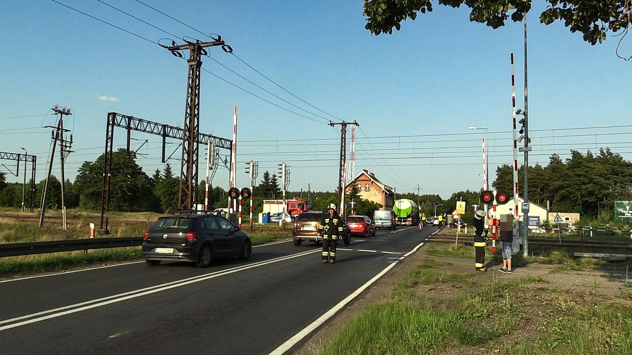 Wypadek w Starej Łubiance na DK10