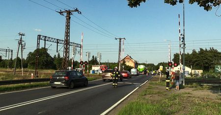 Wypadek w Starej Łubiance na DK10