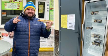 Właściciel budki z zapiekankami rozdaje jedzenie potrzebującym. Świeże i ciepłe jedzenie dla potrzebujących