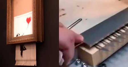 Kilka razy obejrzał szokującą aukcję Banksy'ego. Twierdzi, że to oszustwo