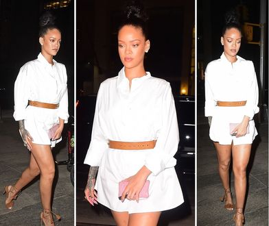 LOOK OF THE DAY: Rihanna w białej koszuli