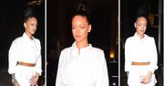 LOOK OF THE DAY: Rihanna w białej koszuli