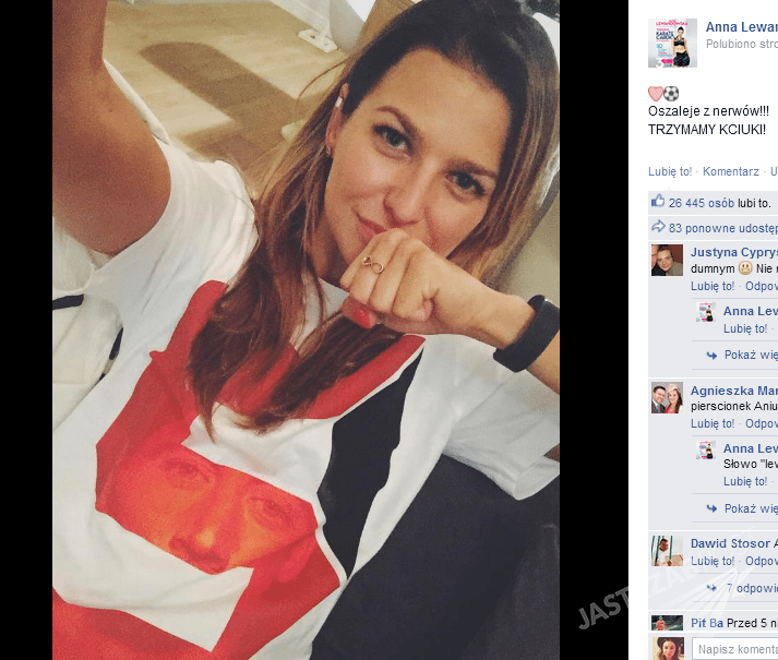 Anna Lewandowska trzyma kciuki za męża
