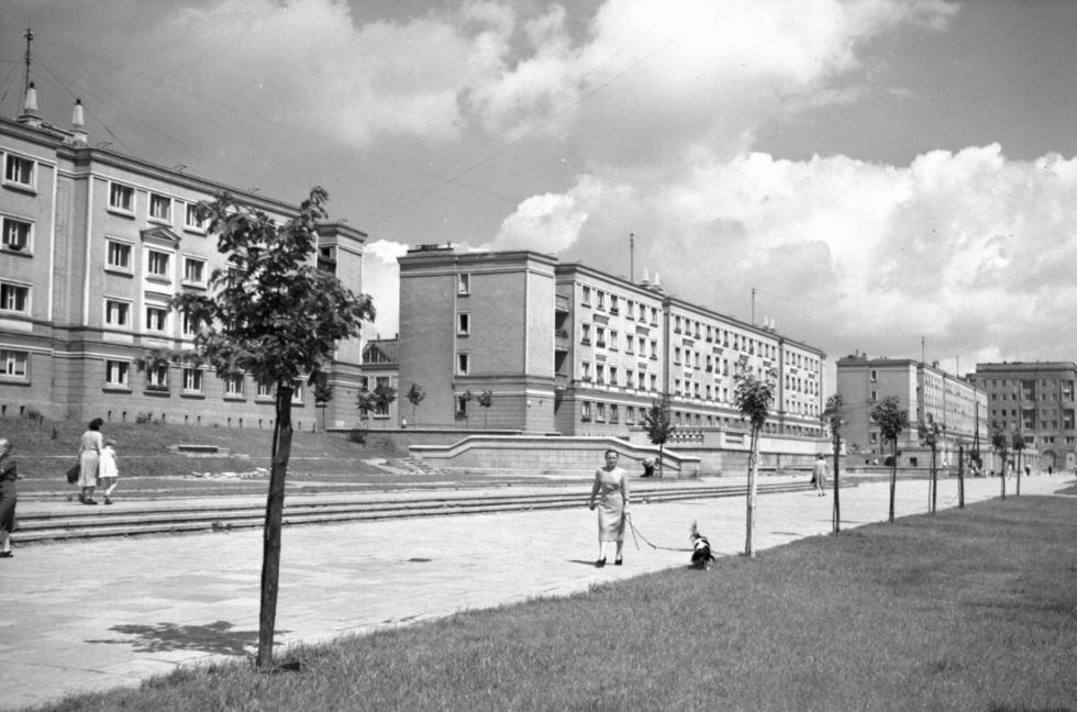 Warszawa 1955 r. Dzielnica Muranów 
