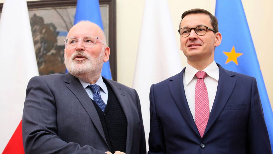 Frans Timmermans i Mateusz Morawiecki
