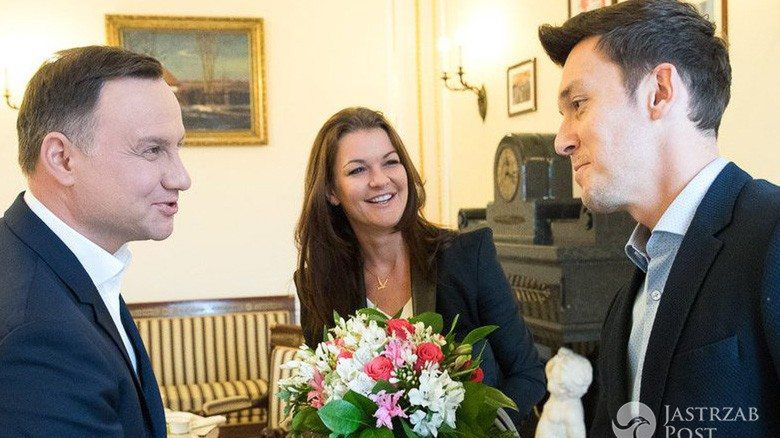 Agnieszka Radwańska i Andrzej Duda