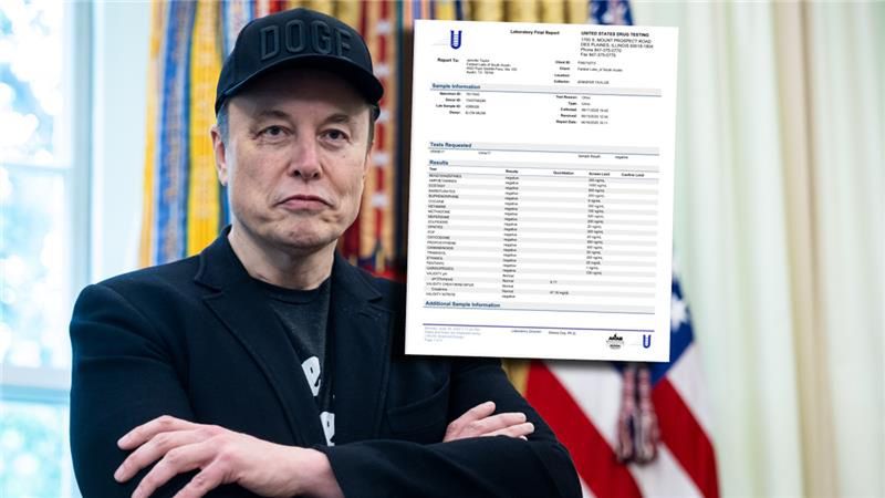 Elon Musk pokazał w internecie wyniki testu antynarkotykowego
