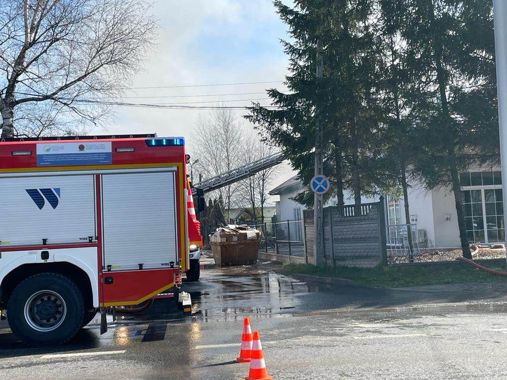 Pożar sali bankietowej pod Warszawą
