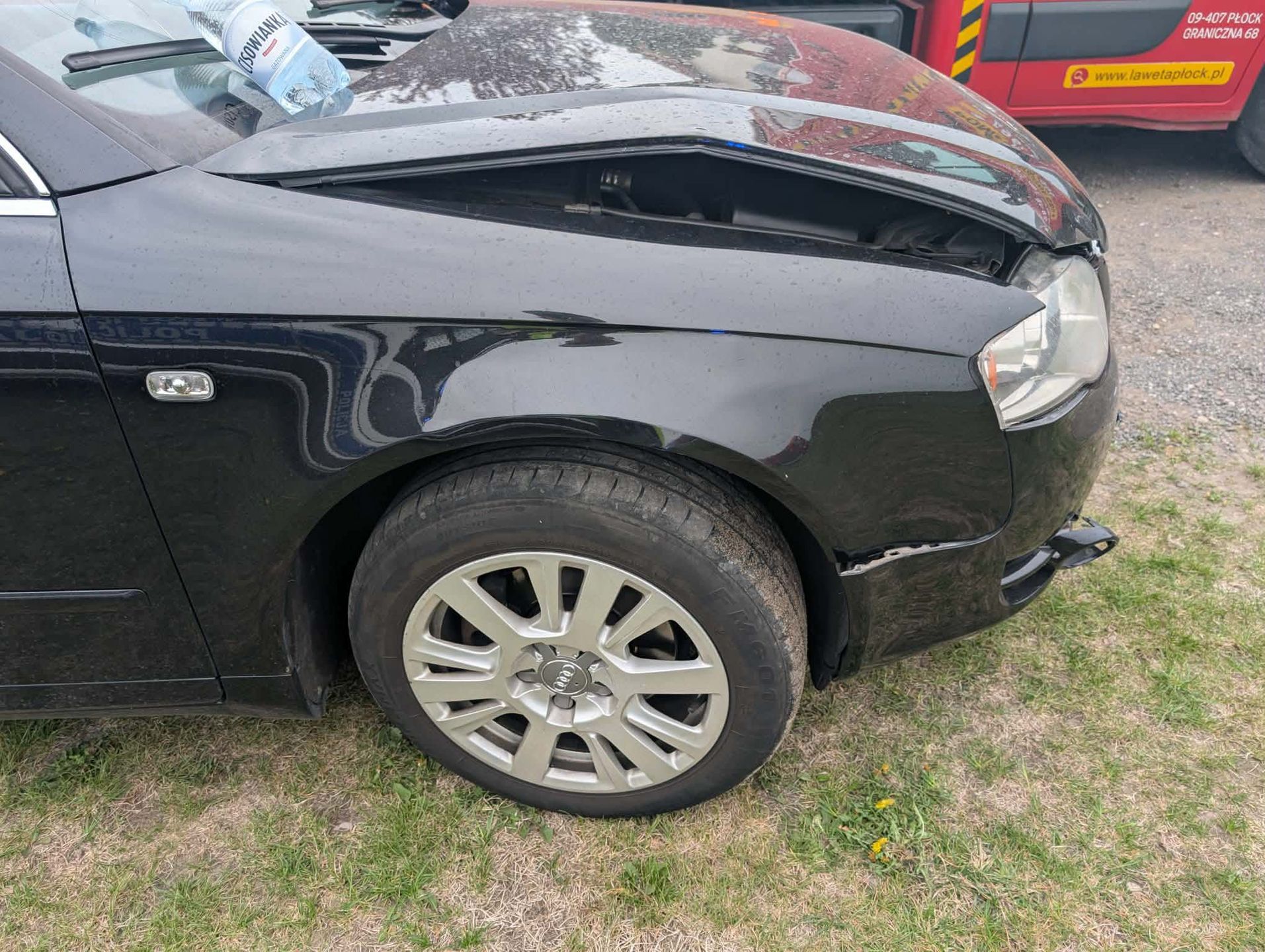 Auta biorące udział w zdarzeniu drogowym 