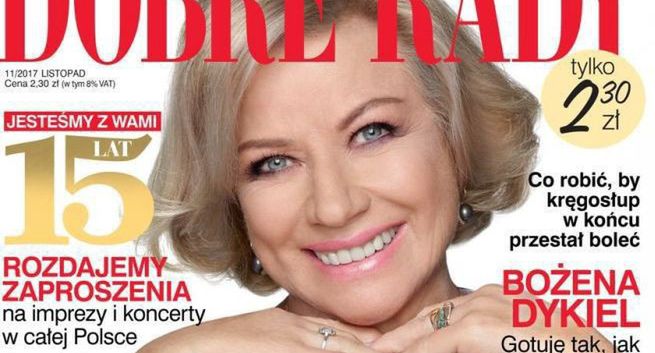Urodzinowe wydanie miesięcznika „Dobre Rady” z Bożeną Dykiel na okładce