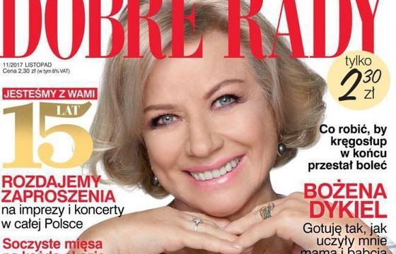 Urodzinowe wydanie miesięcznika „Dobre Rady” z Bożeną Dykiel na okładce