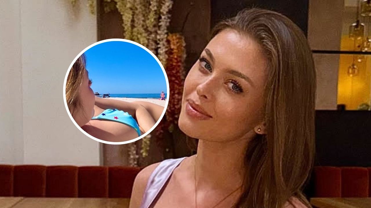 Joanna Opozda niczym syrena na piasku. Pokazała się w bikini
