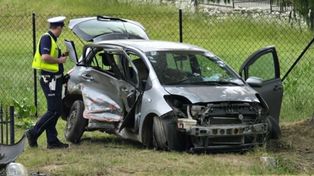 Groźny wypadek w Motyczu, wśród poszkodowanych dziecko. Kierowca nie zauważył znaku stop