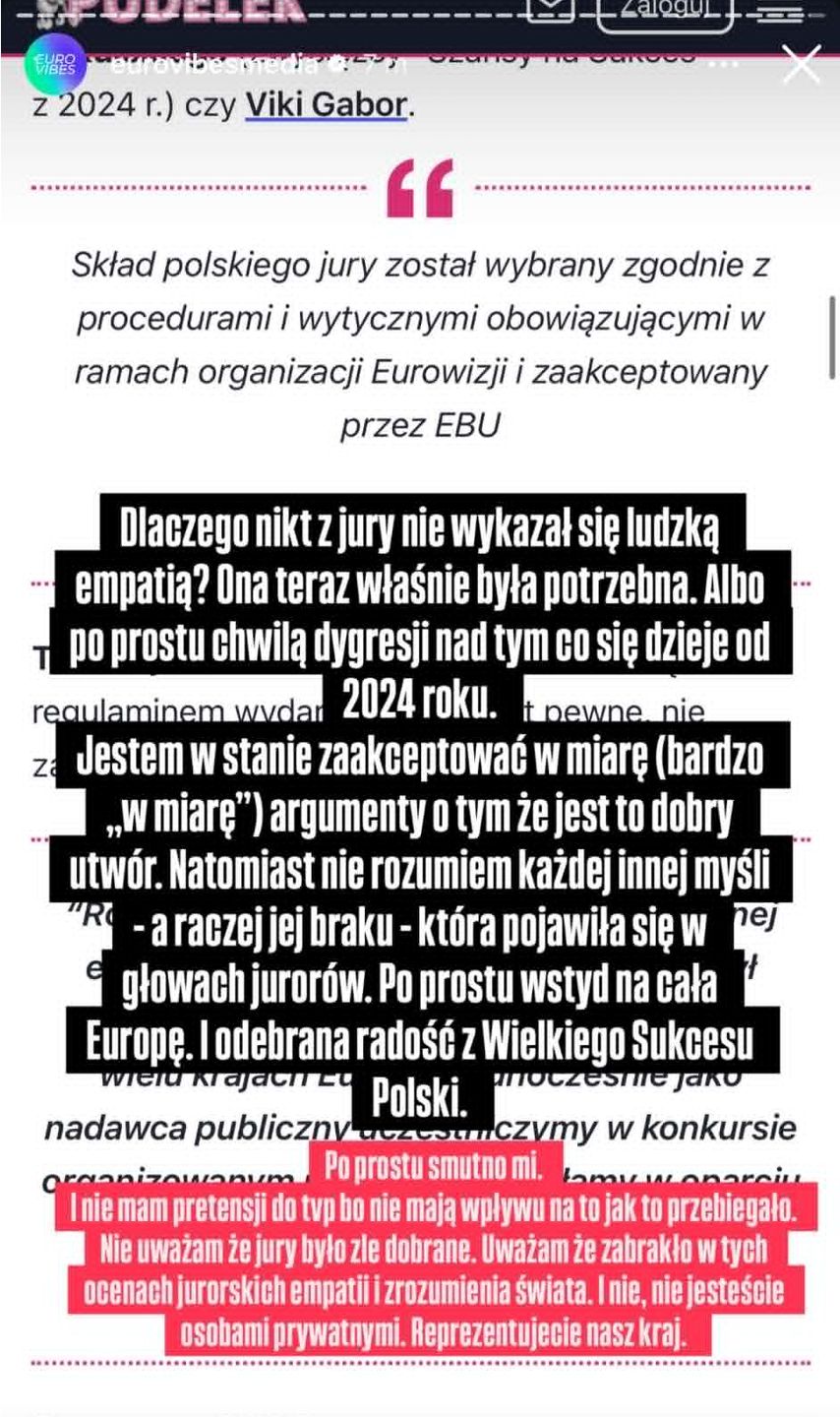 Maria Baładżanow o decyzji polskiego jury