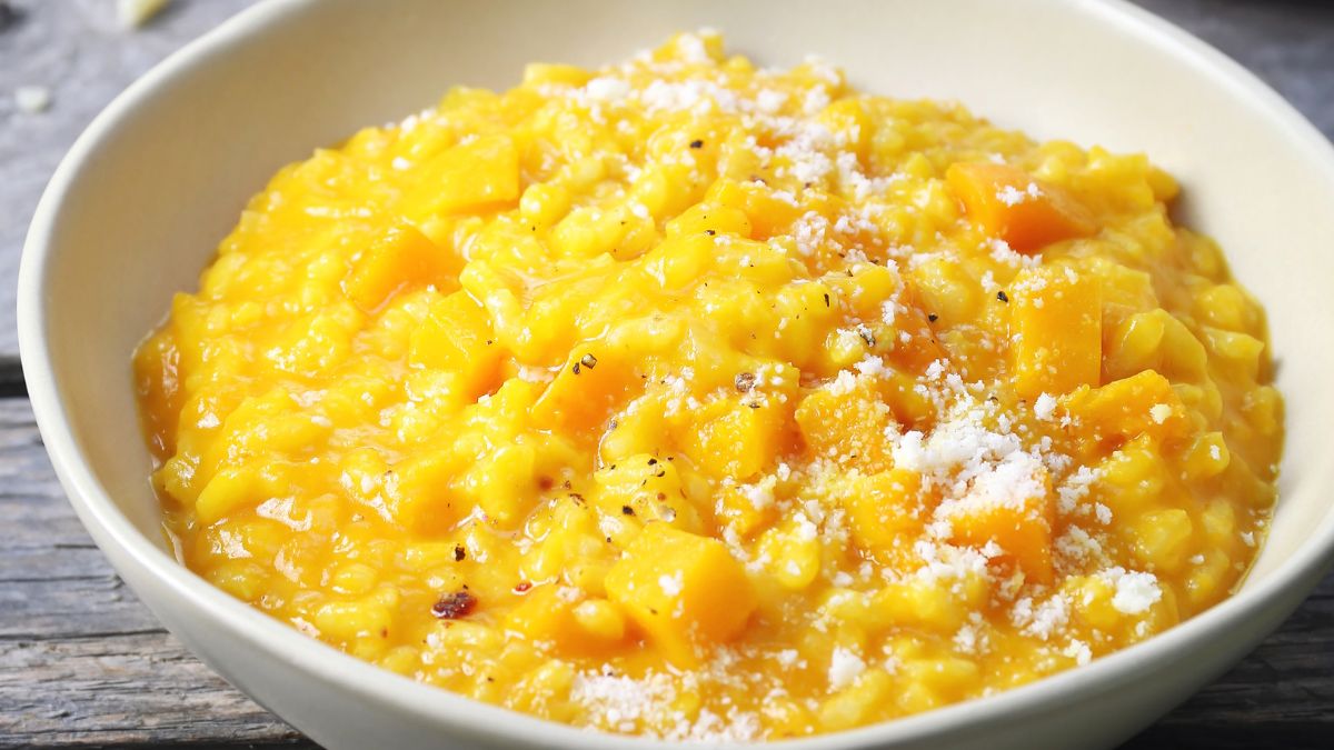 Kremowe risotto z dynią wprawia w dobry nastrój