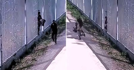 Dziura w ogrodzeniu na granicy. Moment ataku na polskich strażników