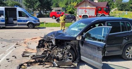 Wypadek drogowy w miejscowości Górki